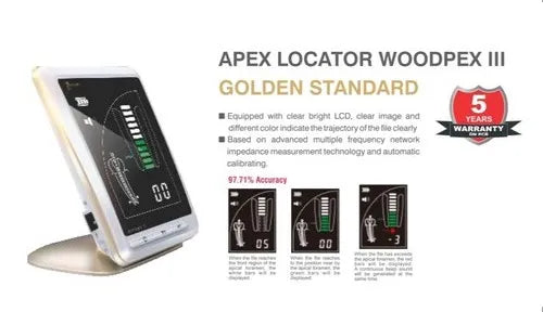 Woodpecker Apex Locator Woodpex III digital endodontic apex locator with clear LCD display and stand