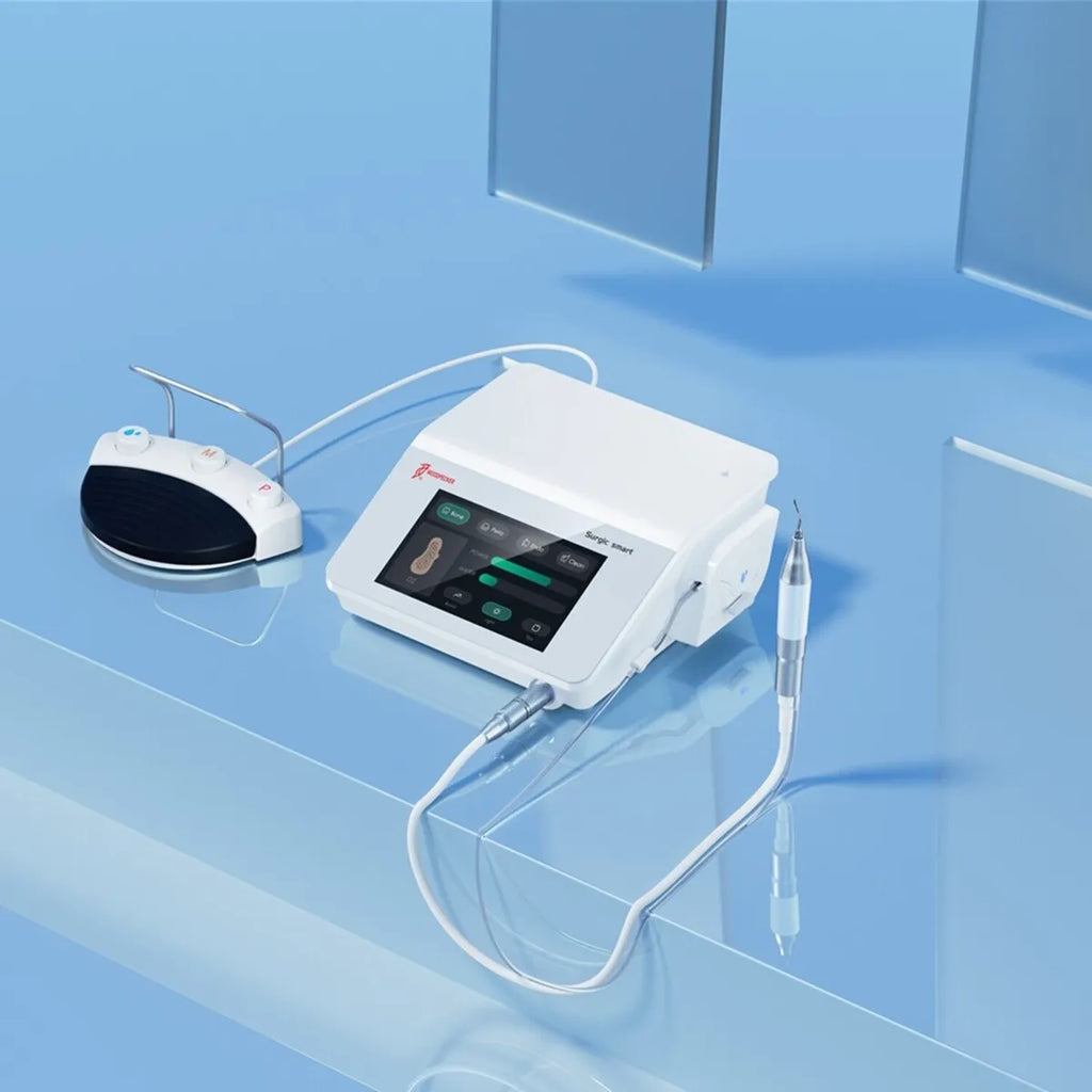 Woodpecker Surgic Smart piezosurgery unit with touchscreen handpiece and foot pedal for dental surgery