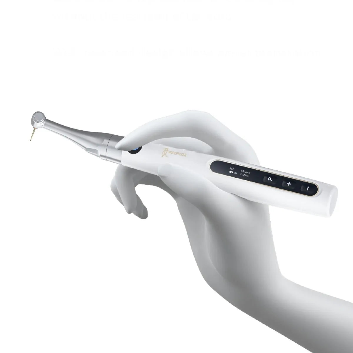 Woodpecker Endopace brushless endomotor. by Beetle Dental handheld white cordless endodontic file motor