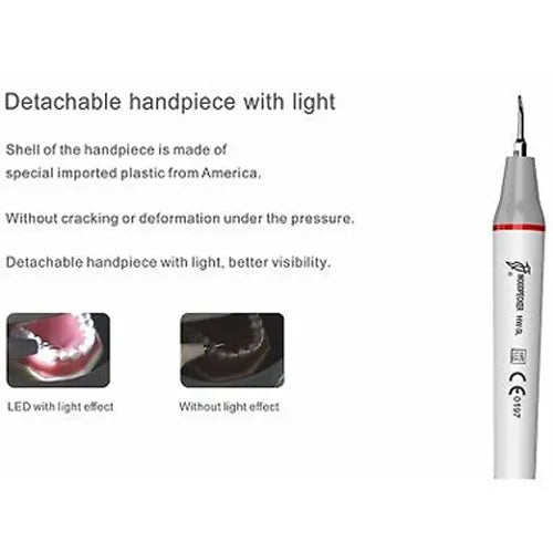 Beetle Dental Woodpecker HW-5L optic scaler handpiece with detachable LED light and slim ergonomic design
