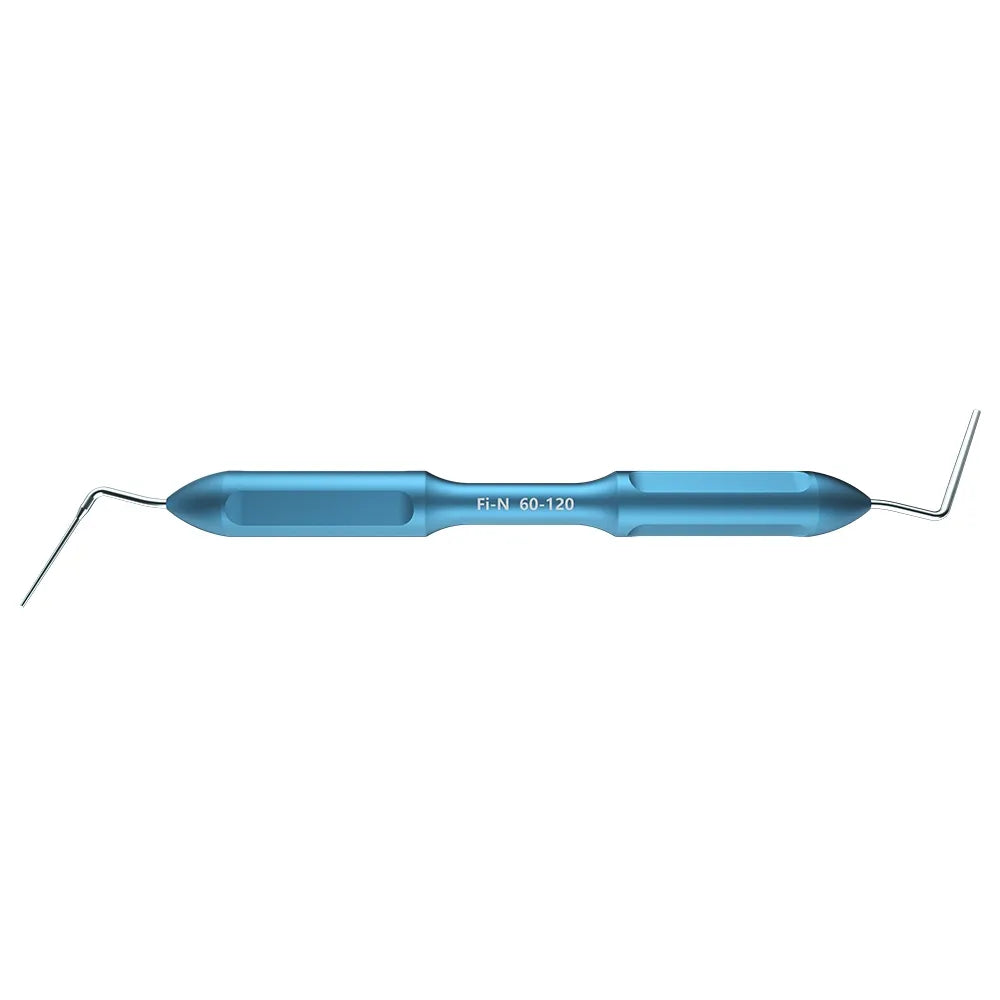 Woodpecker Plugger Fi-N set blue double ended endodontic plugger with angled stainless steel tips