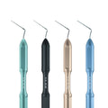 Beetle Dental Woodpecker Plugger Fi-N set four angled endodontic pluggers with colored ergonomic handles