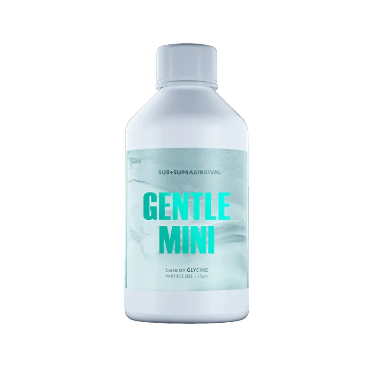 Woodpecker Prophylaxis Powder Gentle Mini white bottle with teal label glycine formula for sub and supragingival use