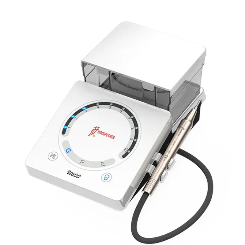Beetle Dental Woodpecker U-600 LED ultrasonic scaler white control console with handpiece and water tank