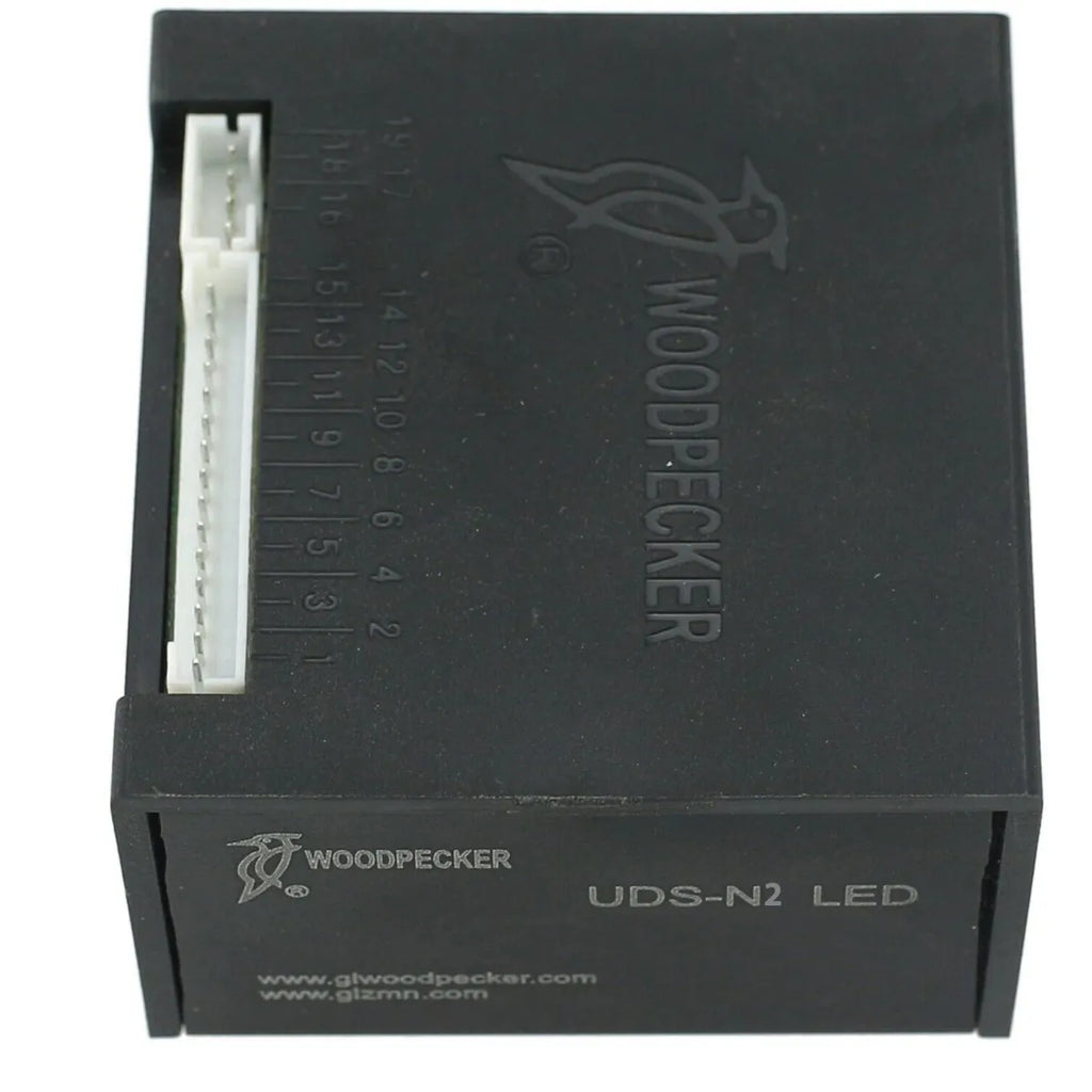 Woodpecker UDS-N2 ultrasonic scaler black rectangular control module box with connector and Woodpecker logo