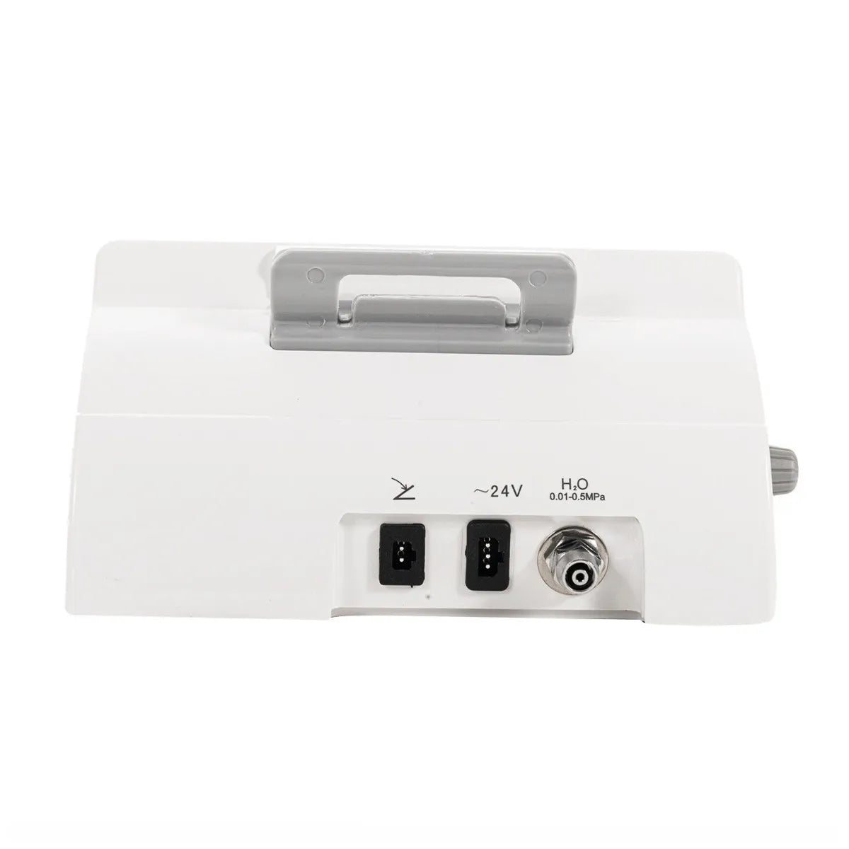Beetle Dental Woodpecker UDS-P ultrasonic scaler white control unit rear view with handle and connectors