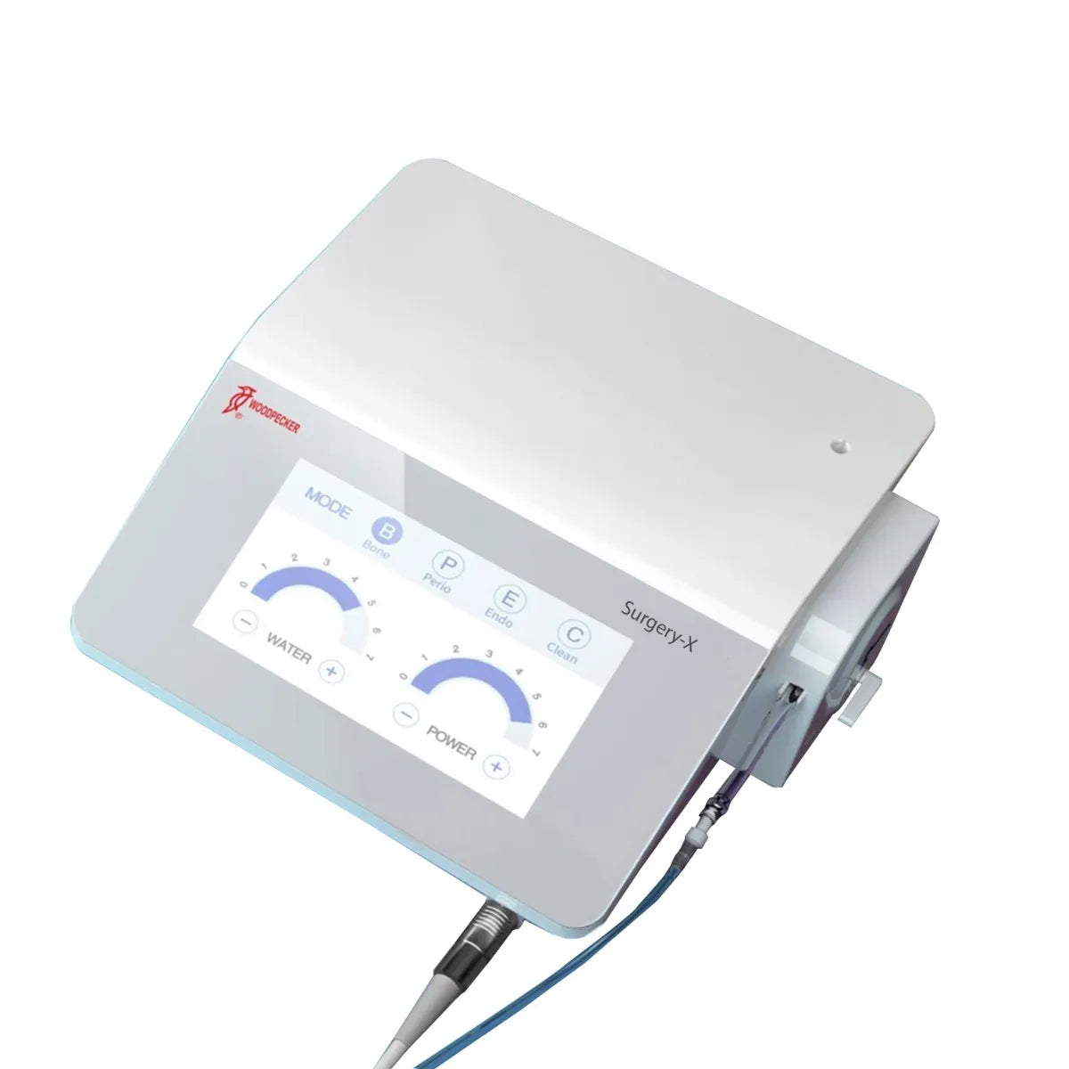 Woodpecker Ultra Surgery X dental implant motor console with touch display and handpiece for surgical implant placement