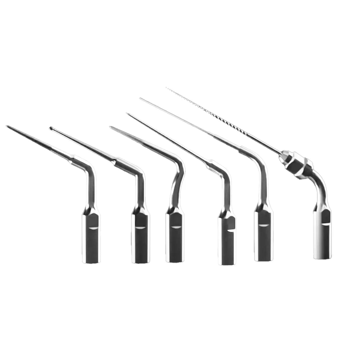 Woodpecker Dr Talal's Endo Kit stainless steel ultrasonic endodontic tips set six angled files for canal cleaning