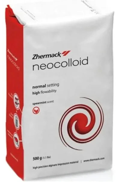 Zhermack Tropicalgin Alginate 500g Pack for Dental Impressions with High Flowability and Spearmint Scent